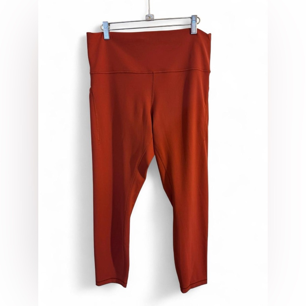Lululemon Wunder Train High-Rise Tight 25” Terra Orange Size 14 Pockets - Picture 4 of 16